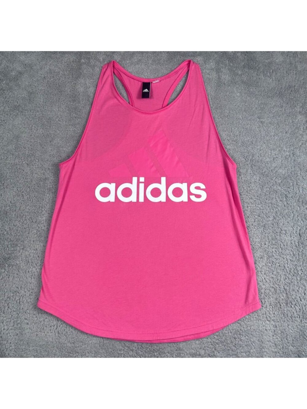 Adidas Womens Pink Racerback Tank Top Size M Activewear Lightweight